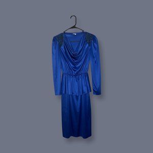 Dark Blue Vintage Cocktail Dress